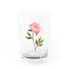YURI MIUの芍薬 ＊ Pink Peony 02 Water Glass :front