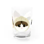 cotton-berry-pancakeのねこがかぶる　くり Water Glass :front