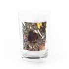 縞々田の薄片 玄武岩 クロス Water Glass :front