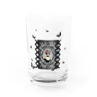 海賊猫 cocoのKeep Calm and Goth On♱マリー・アントワネット『Masquerade』♱黒ロリ ゴスロリ ゴシック 蝶 Water Glass :front