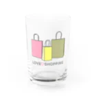 ヨープキャンが気になったの紙袋 LOVE SHOPPING Water Glass :front