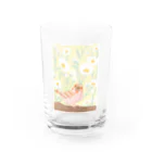  はらだかおり |  Kaori Haradaのお花とスズメさん Water Glass :front