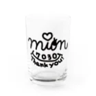 7030ナオミオ百貨のmionサイン柄グッズ Water Glass :front