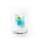 むーむー小屋のちびちゃんです！セリフ付きパステルカラー背景 Water Glass :front