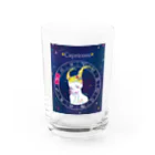 イラストレーター＊サトウユカの星座シリーズ＊山羊座ガール Water Glass :front