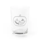 めいぷるのかぼちゃにゃ(モノトーン) Water Glass :front