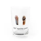 ララビビにゃんSHOPのリアルもふもふ肉球 Water Glass :front