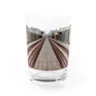 ハチドリ販売所の途切れて錆び付いた線路 Water Glass :front