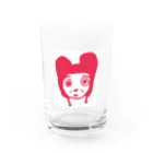 星のcapピンク Water Glass :front