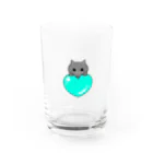 PurpleCat♡のミントハートポティ♡ Water Glass :front