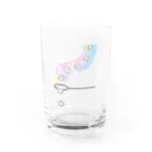 chocosshi shopのつらなりねこ Water Glass :front