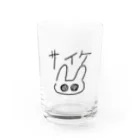 寝不足うさぎのサイケデリックうさぎ Water Glass :front