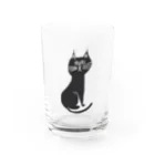 小鳥と映画館の黒猫 Water Glass :front