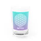 ワンダーシレールのワンダーシレール フラワーオブライフ・グラデーションシリーズ（グリーンパープル） Water Glass :front