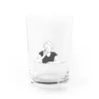 kaho_illustのビールを飲む系女子 Water Glass :front