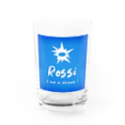 SHOP 64のRossiロゴ青 Water Glass :front