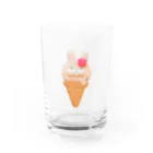 3:biscuit~スリービスケット~のうさちゃんアイス（いちご） Water Glass :front