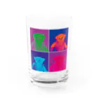 ショップ・かぼちゃの天ぷらのサイケデリックなくま（改） Water Glass :front