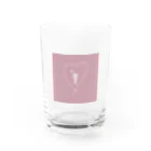 CanaCana のフラワーハート　(ピンク) Water Glass :front