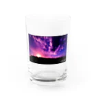 【ホラー専門店】ジルショップの紫の夕日 Water Glass :front