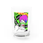 X.蛍光色の蛍光色のグラス Water Glass :front