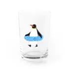 kuroのうきわペンギン Water Glass :front