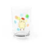 小鳥のほっぺの水玉ピヨちゃん Water Glass :front