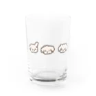 自由のふわふわいぬ Water Glass :front