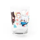 佐治の猫少年とあるトリ Water Glass :front