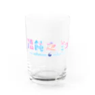 饂飩之ミコ🛸🐰🍀香川民の饂飩之ミコ　ロゴ Water Glass :front