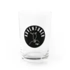 ちゃんまゆの誰もが冒険家グッズ（黒丸ver) Water Glass :front