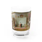 世界の絵画アートグッズのトーマス・ル・クリア 《肖像画のある室内》 グラス前面