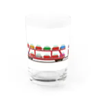 ジョンの乗り物イラストのAuto Zug Water Glass :front