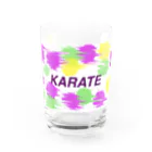 空手好きのチコの空手ドットKARATE Water Glass :front