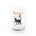 ペットショップボーイズのネコちゃん(黒猫) Water Glass :front