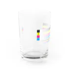 鳥なのにワンちゃん。のCMYK 色の三原色 Water Glass :front