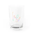 ○△□(まるさんかくしかく)のらくがきポップ Water Glass :front
