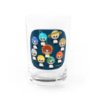 キッチュのカブリモノ太陽系パンダ Water Glass :front