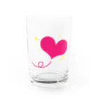 MAGENTA INFINITYのかわいいハートキラキラ Water Glass :front