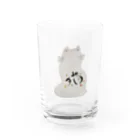 vishowの祈る　しろねこ Water Glass :front