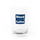BlendCoffeeのシンプルロゴ Water Glass :front