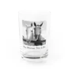 SHOP HAPPY HORSES（馬グッズ）のスピプー（モノクロ） Water Glass :front