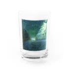 世界の絵画アートグッズのウジェーヌ・ヤンソン《黄昏の中で》 Water Glass :front