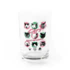 LONESOME TYPE ススの猫が世界を支配する9FACES（桃） Water Glass :front