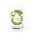 ボアヴィーダのおおきに「えびすさん」抹茶 Water Glass :front