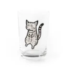 まめゆきの灰ベンガル猫 Water Glass :front