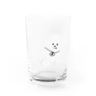 小さな世界のふわもこ犬ビションフリーゼ Water Glass :front