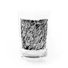 dinosaur07のドット迷彩グレー Water Glass :front