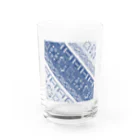 ヒシコギントのcogin+T No.011 手刺しこぎん刺し Water Glass :front