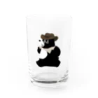 toko-san's cafeのお散歩クマ　ハウデイver Water Glass :front